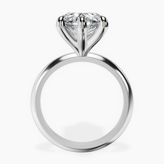 14kt White Gold Alora Six Prong Solitaire Lab Diamond Ring side right image one