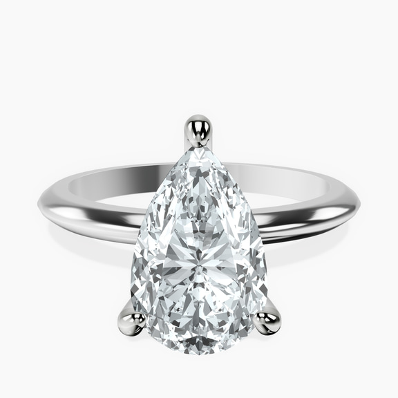 14kt White Gold Alora Six Prong Solitaire Lab Diamond Ring front image