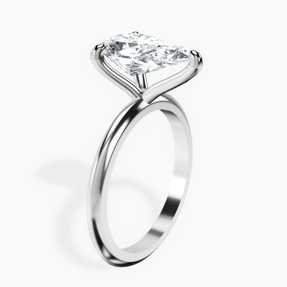 14kt White Gold Alora Six Prong Solitaire Lab Diamond Ring standing product image one