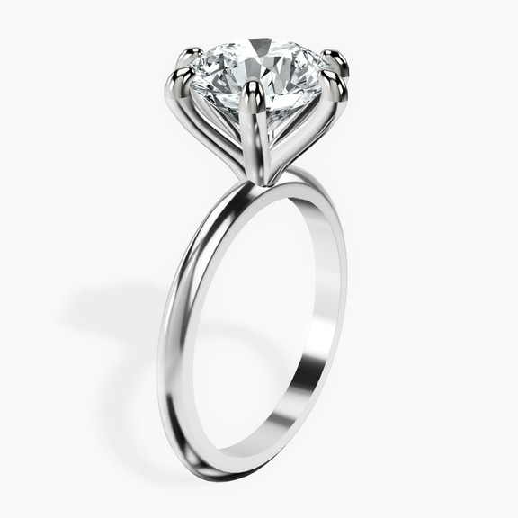 14kt White Gold Alora Six Prong Solitaire Lab Diamond Ring standing product image one