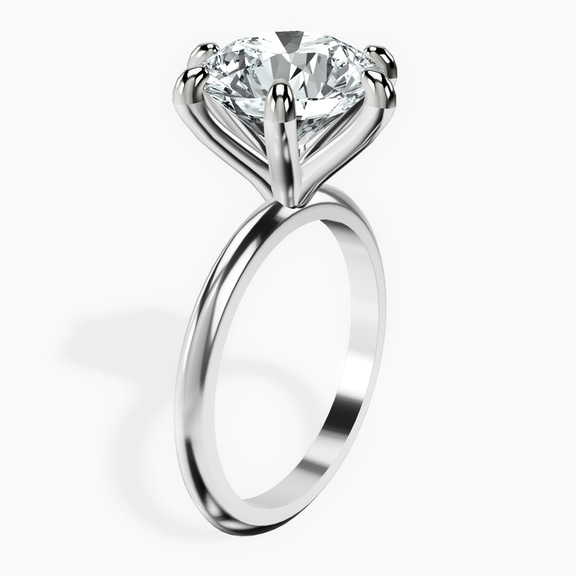 14kt White Gold Alora Six Prong Solitaire Lab Diamond Ring standing product image one