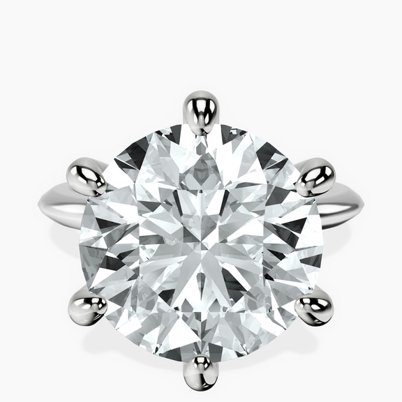 14kt White Gold Alora Six Prong Solitaire Lab Diamond Ring front image