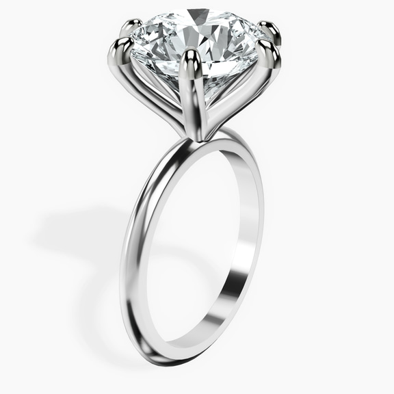 14kt White Gold Alora Six Prong Solitaire Lab Diamond Ring standing product image one