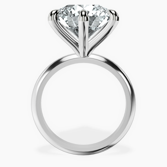 14kt White Gold Alora Six Prong Solitaire Lab Diamond Ring side right image one