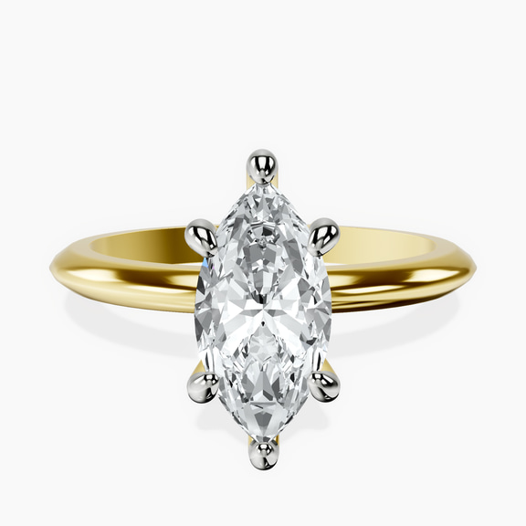 10kt Yellow Gold Alora Six Prong Solitaire Lab Diamond Ring front image