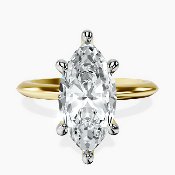 10kt Yellow Gold Alora Six Prong Solitaire Lab Diamond Ring front image
