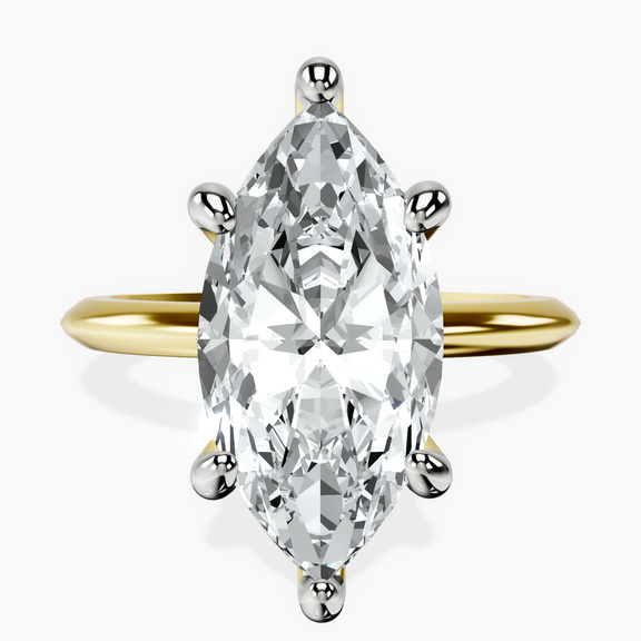 10kt Yellow Gold Alora Six Prong Solitaire Lab Diamond Ring front image