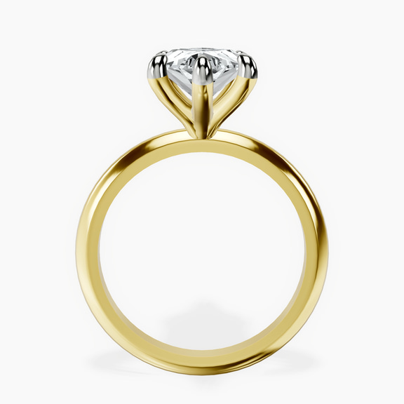 10kt Yellow Gold Alora Six Prong Solitaire Lab Diamond Ring side right image one