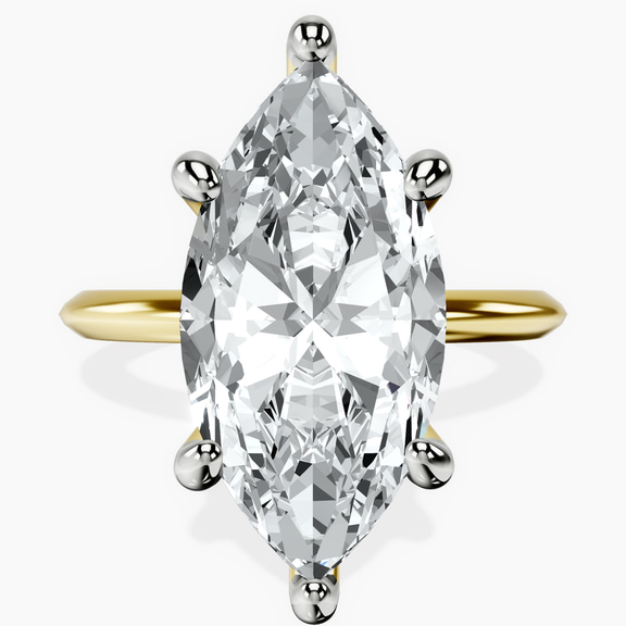 10kt Yellow Gold Alora Six Prong Solitaire Lab Diamond Ring front image