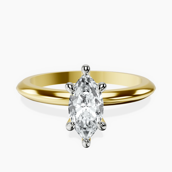 14kt Yellow Gold Alora Six Prong Solitaire Lab Diamond Ring front image
