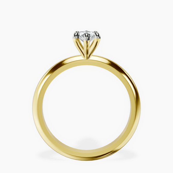 14kt Yellow Gold Alora Six Prong Solitaire Lab Diamond Ring side right image one