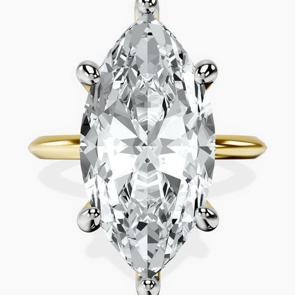 10kt Yellow Gold Alora Six Prong Solitaire Lab Diamond Ring front image