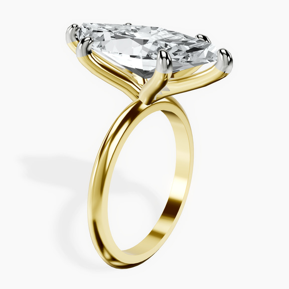 10kt Yellow Gold Alora Six Prong Solitaire Lab Diamond Ring standing product image one