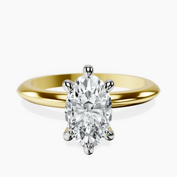 10kt Yellow Gold Alora Six Prong Solitaire Lab Diamond Ring front image