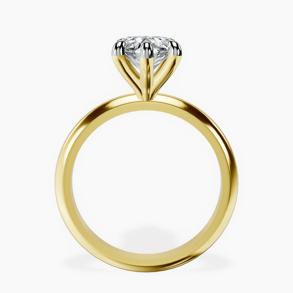 10kt Yellow Gold Alora Six Prong Solitaire Lab Diamond Ring side right image one
