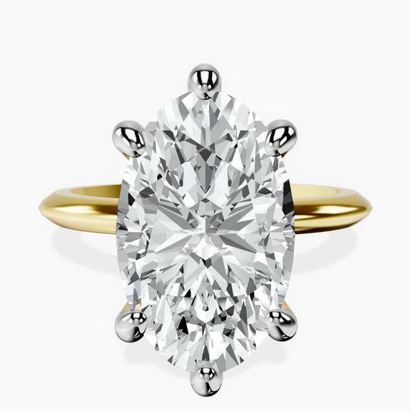 10kt Yellow Gold Alora Six Prong Solitaire Lab Diamond Ring front image
