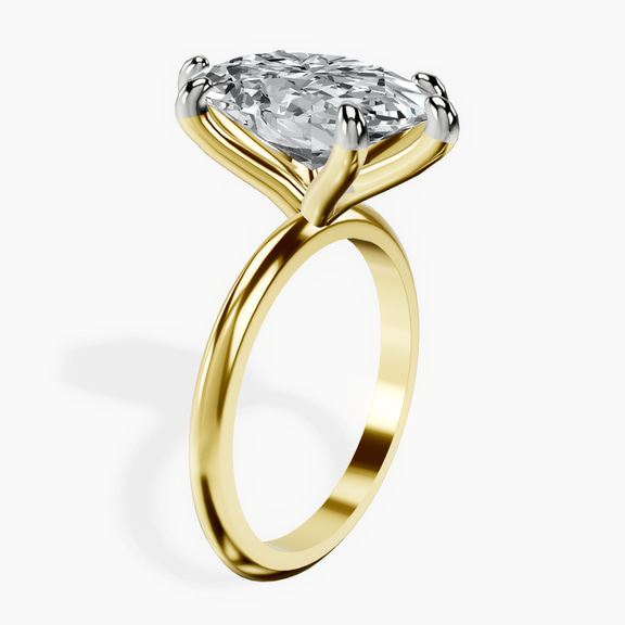 10kt Yellow Gold Alora Six Prong Solitaire Lab Diamond Ring standing product image one
