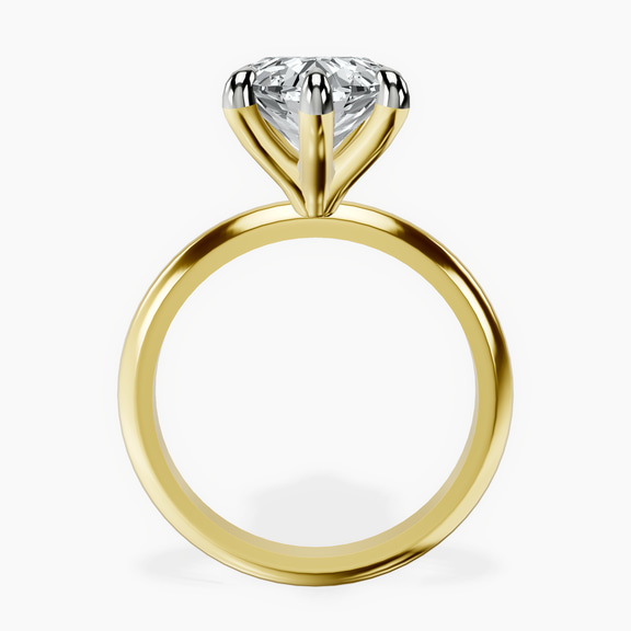 10kt Yellow Gold Alora Six Prong Solitaire Lab Diamond Ring side right image one