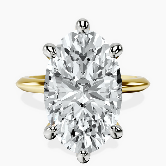 10kt Yellow Gold Alora Six Prong Solitaire Lab Diamond Ring front image
