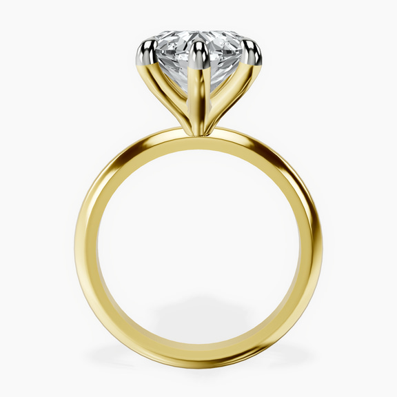 10kt Yellow Gold Alora Six Prong Solitaire Lab Diamond Ring side right image one