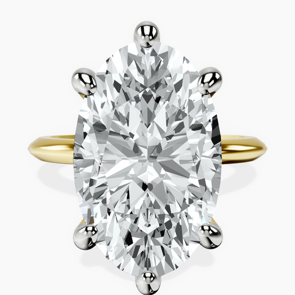 10kt Yellow Gold Alora Six Prong Solitaire Lab Diamond Ring front image