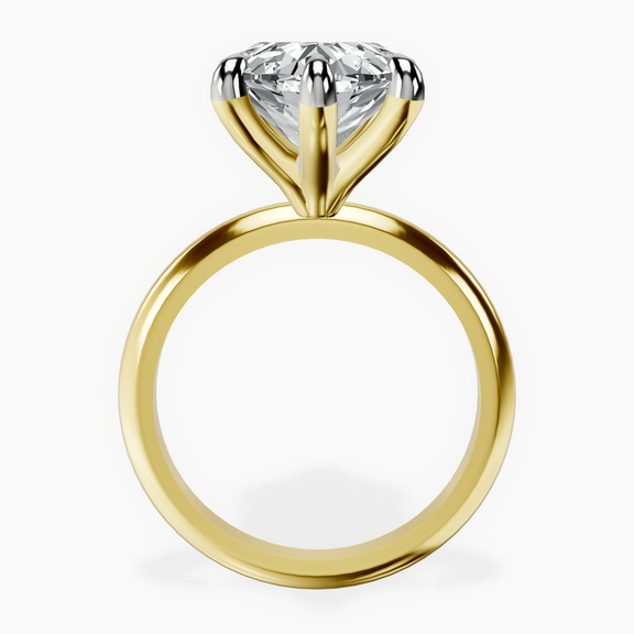 10kt Yellow Gold Alora Six Prong Solitaire Lab Diamond Ring side right image one