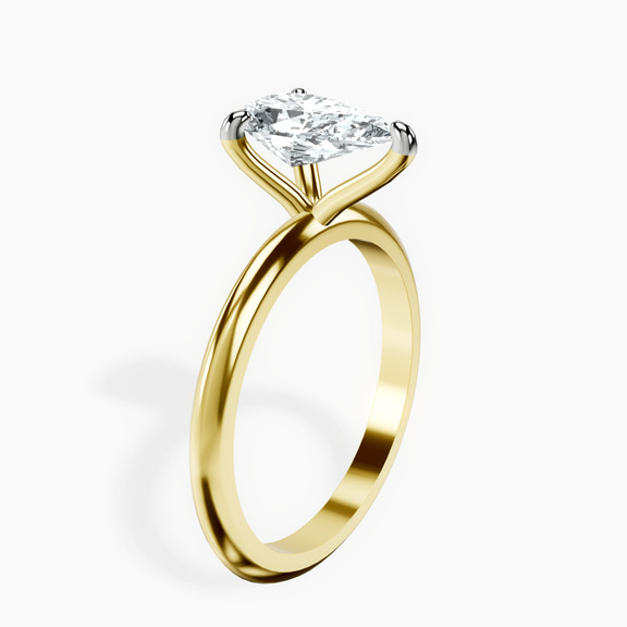 14kt Yellow Gold Alora Six Prong Solitaire Lab Diamond Ring standing product image one