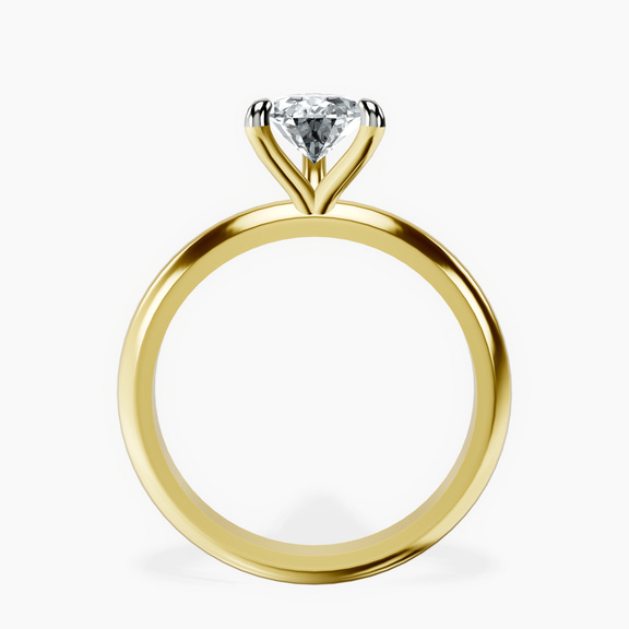 14kt Yellow Gold Alora Six Prong Solitaire Lab Diamond Ring side right image one