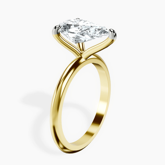 14kt Yellow Gold Alora Six Prong Solitaire Lab Diamond Ring standing product image one