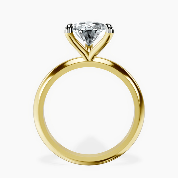 14kt Yellow Gold Alora Six Prong Solitaire Lab Diamond Ring side right image one