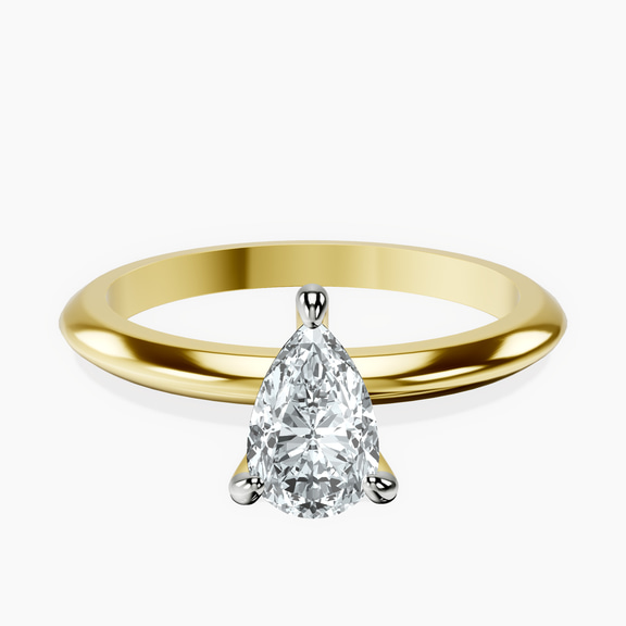 10kt Yellow Gold Alora Six Prong Solitaire Lab Diamond Ring front image