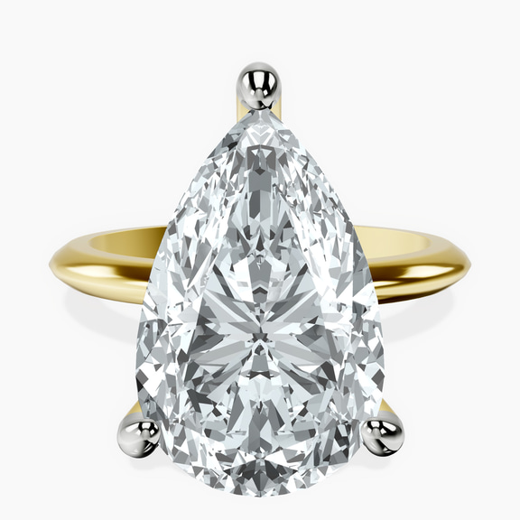 10kt Yellow Gold Alora Six Prong Solitaire Lab Diamond Ring front image