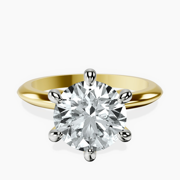 10kt Yellow Gold Alora Six Prong Solitaire Lab Diamond Ring front image