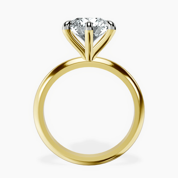 10kt Yellow Gold Alora Six Prong Solitaire Lab Diamond Ring side right image one