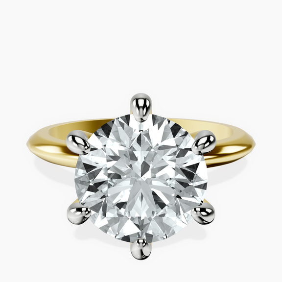 14kt Yellow Gold Alora Six Prong Solitaire Lab Diamond Ring front image