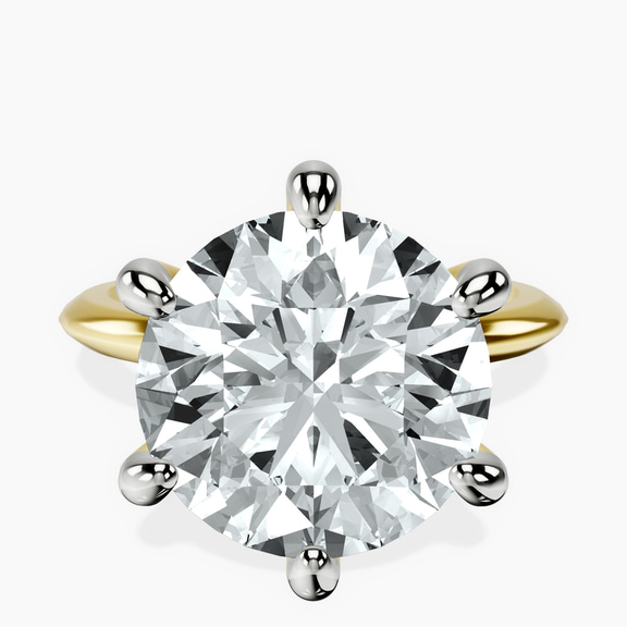 10kt Yellow Gold Alora Six Prong Solitaire Lab Diamond Ring front image