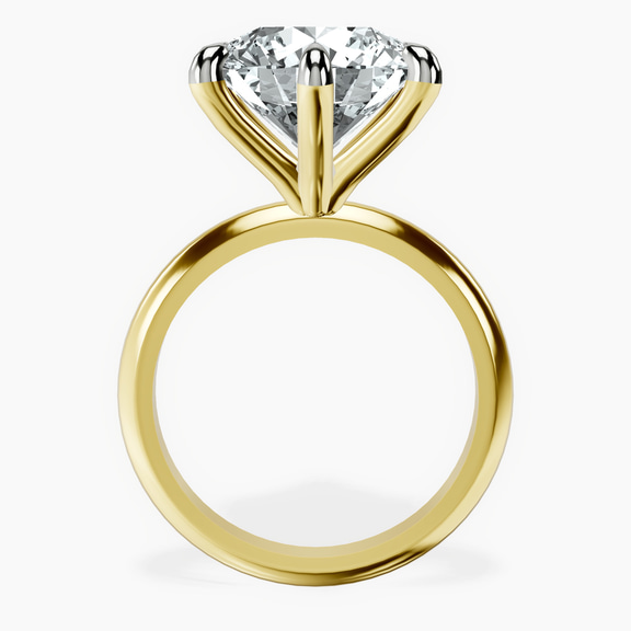 10kt Yellow Gold Alora Six Prong Solitaire Lab Diamond Ring side right image one