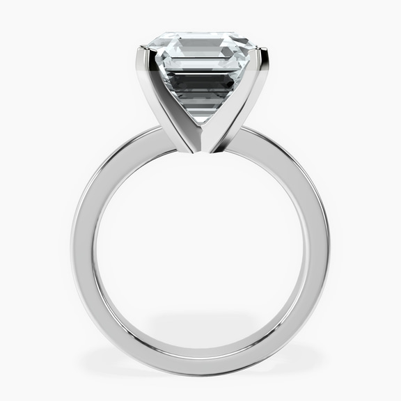 Platinum Jannel Tapering Solitaire Lab Diamond Ring side right image one