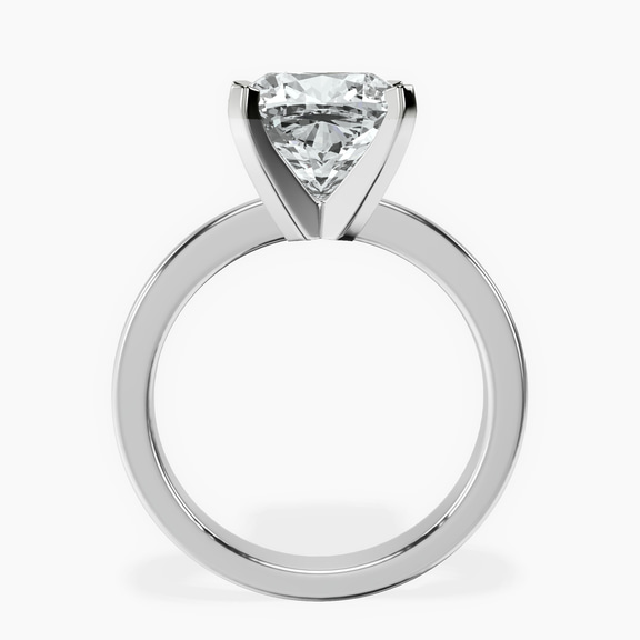 10kt White Gold Jannel Tapering Solitaire Lab Diamond Ring side right image one