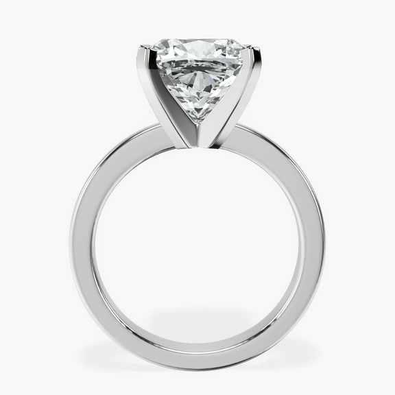 Platinum Jannel Tapering Solitaire Lab Diamond Ring side right image one