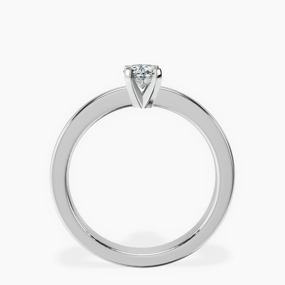 Platinum Jannel Tapering Solitaire Lab Diamond Ring side right image one