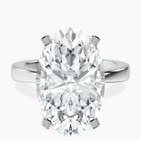 Platinum Jannel Tapering Solitaire Lab Diamond Ring front image