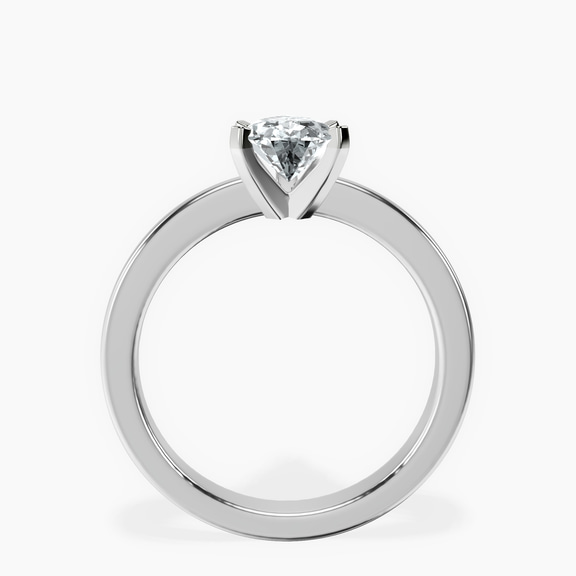Platinum Jannel Tapering Solitaire Lab Diamond Ring side right image one
