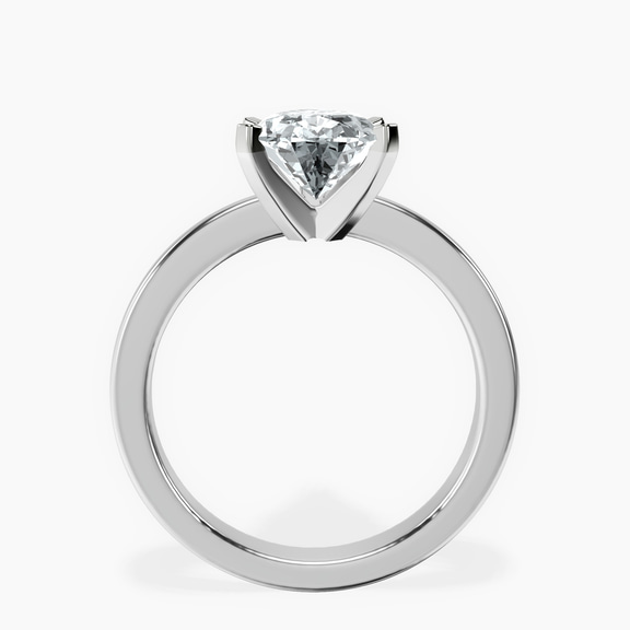 Platinum Jannel Tapering Solitaire Lab Diamond Ring side right image one
