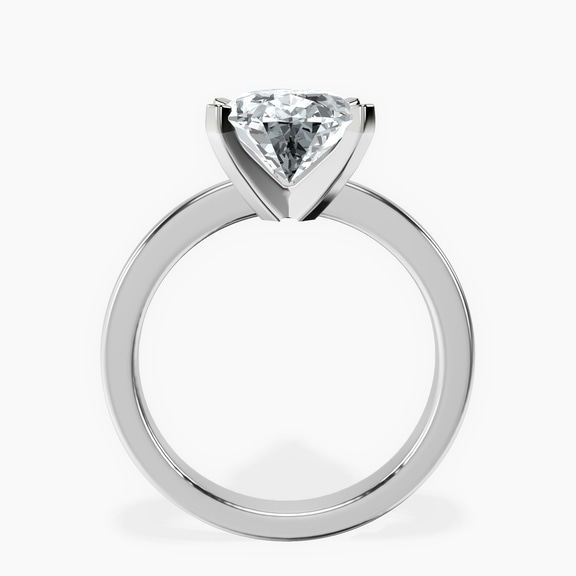 Platinum Jannel Tapering Solitaire Lab Diamond Ring side right image one