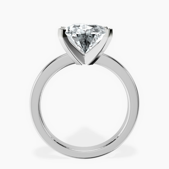 Platinum Jannel Tapering Solitaire Lab Diamond Ring side right image one