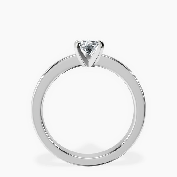Platinum Jannel Tapering Solitaire Lab Diamond Ring side right image one