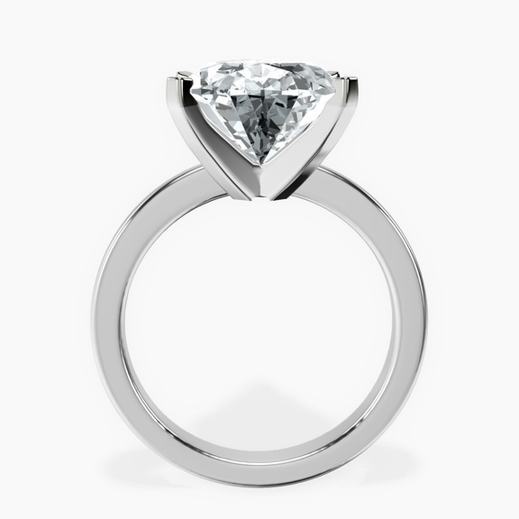 Platinum Jannel Tapering Solitaire Lab Diamond Ring side right image one