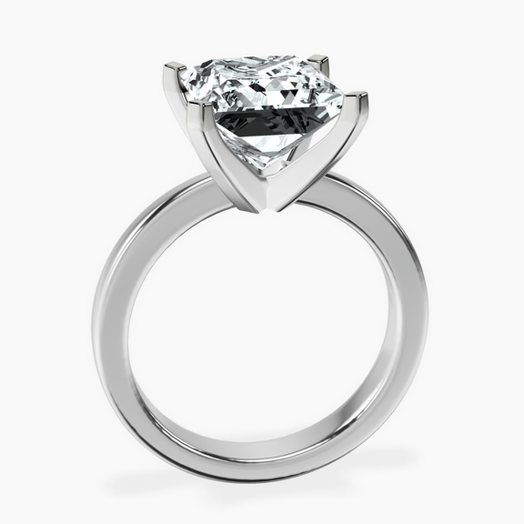 Platinum Jannel Tapering Solitaire Lab Diamond Ring side right image one
