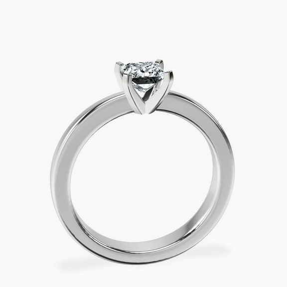 Platinum Jannel Tapering Solitaire Lab Diamond Ring side right image one